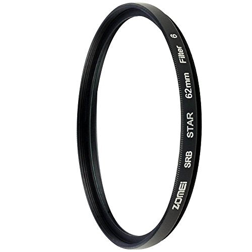 Zomei 62mm Star-Effect Cross Starburst Twinkle Lens + 4 Points Star Filter + 6 Points Star Filter + 8 Points Star Filter Set for Canon Nikon