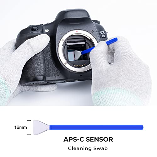 K&F Concept 24mm Full Frame Sensor Cleaning Swab*10+20ml Sensor Cleaner+Long Nozzle Air Blower