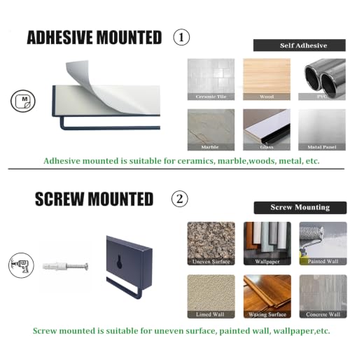 Magnetic Knife Holder for wall, 23 Inch Knife Magnetic Strip with 15 Hooks Black 23Inch