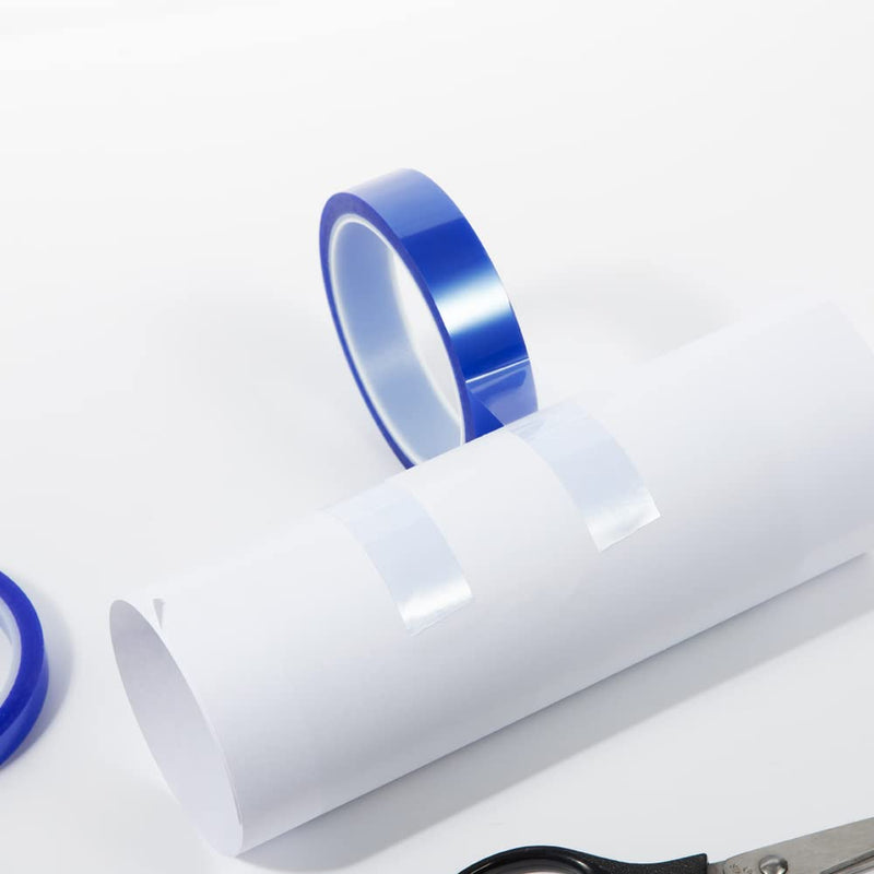 PYD Life 12 Rolls 0.8 Inch x 108 Ft Sublimation Blanks Thermal Heat High Temp Resistant Tape Bulk Up to 250 C(480 F) for Sublimation Tumblers Cups T-Shirts Printing 0.8" x 108' Blue