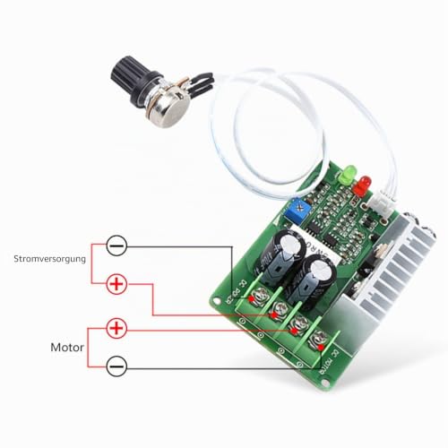 12V 24V 36V 15A PWM DC Motor Speed Controller with Potentiometer and Overload Protection