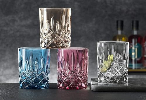 Spiegelau & Nachtmann 104245 2-Piece Whisky Tumbler Set, Black Whisky Glasses, Crystal Glass, 295 ml, Smoke, Noblesse Vintage 10 Ounces Elegant