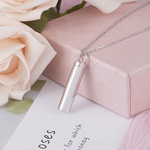 925 Sterling Silver Minimalist Urn Pendant Ash Necklace - Memorial Ashes Keepsake Exquisite Cremation Jewelry Minimalist urn necklace