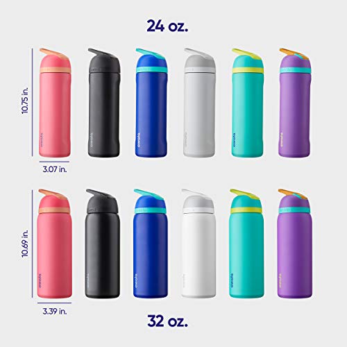 Owala Flip Insulated Stainless Steel Water Bottle with Straw, BPA-Free Sports Water Bottle, Great for Travel, 24 Oz, Shy Marshmallow 24 Ounces 1