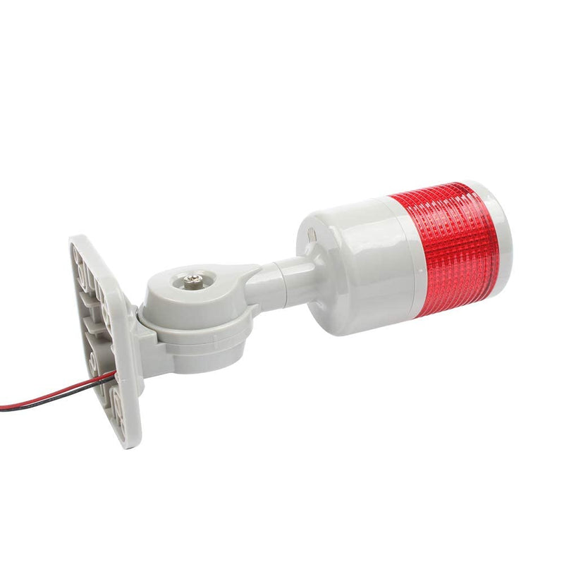 [Australia - AusPower] - LUBAN Led Signal Tower Stack Lights, Industrial Signal Warning Lights, Column Tower Lamp Andon Lights with Rotatable Base, Steady Flashing Light Switchable,12V 24V DC(1-Layer, with Buzzer) RED DC 12-24V 1 Layer/with Buzzer 
