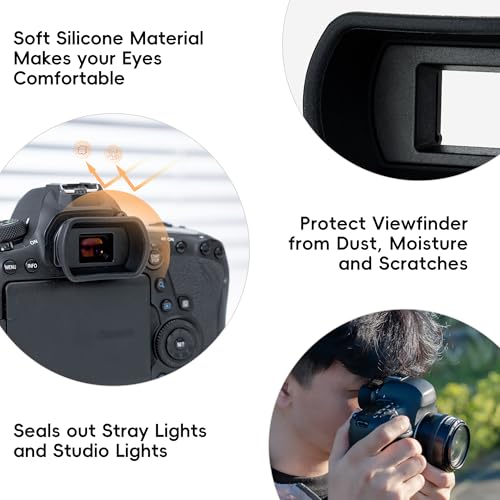 Soft Camera Eyecup Eyepiece Viewfinder Eyeshade for Canon EOS 6DM2 5DM2 6D 5D Mark II 90D 80D 77D 70D 60D 50D 4000D 2000D Rebel T100 T8i T7i T7 T6s T6i T6 T5i T5 T4i SL3 SL2 Replac Canon EB EF Eye Cup Replace Canon EF EB Eyecup