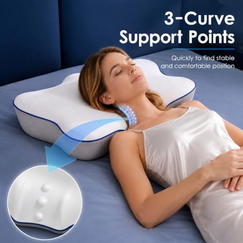 jiaao cervical neck pillow providing pain relief and support, designed for comfortable neck and cervical spine alignment