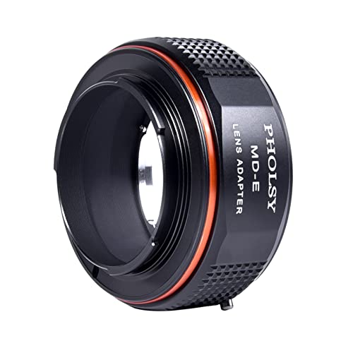 PHOLSY Lens Adapter Compatible with Minolta MD MC Lens and Sony E Camera Minolta MD to Sony E