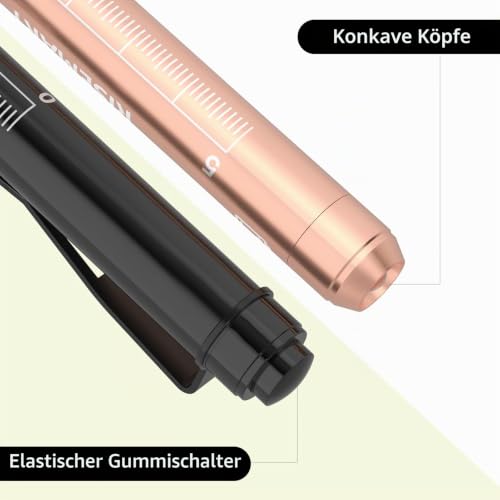 RISEMART Pack of 6 Diagnostic Light Pupil Light Reusable LED Pen Lamp with Pocket Clip as Nurses Doctors Students Pen Light (Pack of 6) 2-Pack of 6