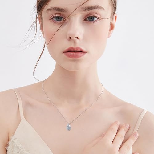 Teardrop Urn Necklace 925 Sterling Silver Butterfly Urn Necklace for Ashes Cremation Jewelry for Women