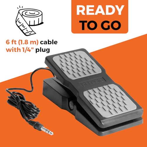 Artesia AP-EX Universal Expression Pedal with Polarity Switch and Non-Slip Surface for Keyboards,MIDI Controllers, Synthesizers, and Guitar Effects Pedals AP-EX Expression Pedal