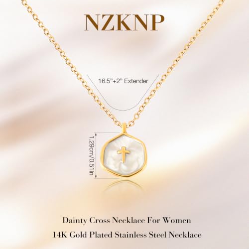 NZKNP Christian Gifts for Women Friend Sister, Friendship Cross Necklace Gold - Friend