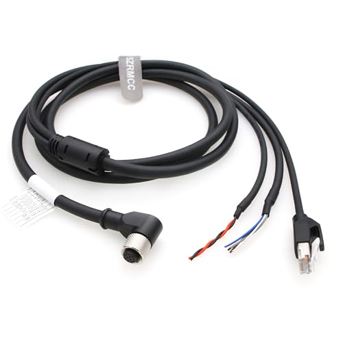 SZRMCC Livox Mid-360 Cable M12 Pin Female Aviation Plug 3 in 1 Splitter Data Sensor Cable for DJI Lidar Livox Mid-360 Mid-70 Avia Lidar (Right Angle 12 pin, 25cm) Right Angle 12 pin