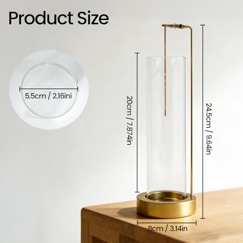 Incense Holder for Sticks, Anti-Ash Flying Incense Burner with 30 Incense Sticks, Detachable Glass Ash Catcher (Stainless Steel, Gold) Gold-1pc Stainless Steel