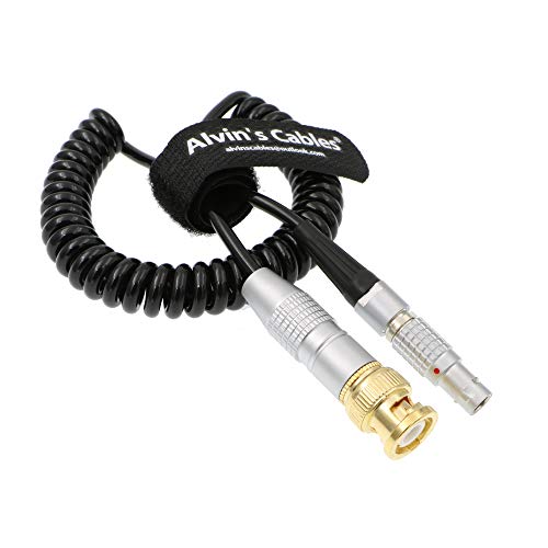 Alvin's Cables BNC to 5 Pin Male Timecode Coiled Cable for ARRI Mini| Sound Devices ZAXCOM TC direction: BNC→5 Pin Male