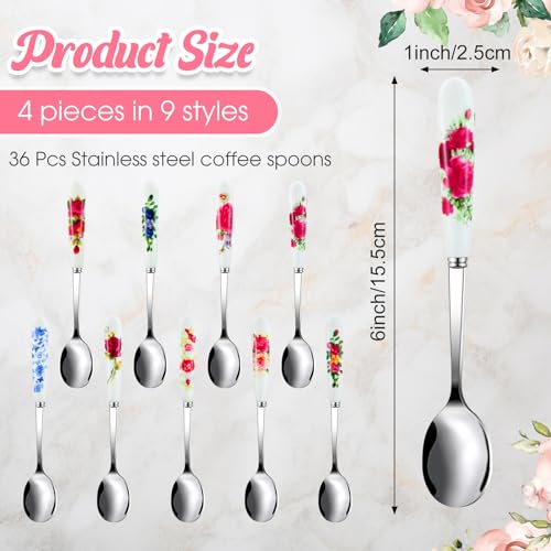 Hushee 36 Pcs Ice Tea Spoon for Tea Party, for Small Coffee Stir Spoons Bar