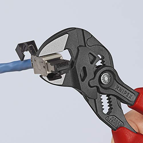 [Australia - AusPower] - KNIPEX Tools - Pliers Wrench, Black Finish, Multi-Component (8602180) 7.25-Inch Comfort Grip, Black Finish 