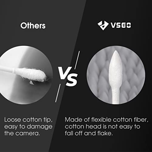 VSGO Camera Lens Cleaning Kit, Lens Cleaner Fluid, Dust-Free Cotton Swab and Dispensing Bottle Included, Compatible with Cameras, Lenses and Other Optical Products Clean(V-C01E)