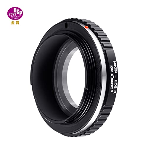 K&F Concept Lens Mount Adapter NIK(S)-EOS R Manual Focus Compatible with Nikon(S) Lens to Canon EOS R Mount Camera Body