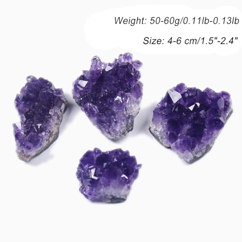 Erliway Amethyst Crystal Cluster for Meditation & Home Décor, 0.11-0.13 lb