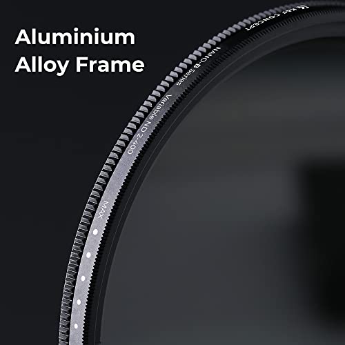 K&F CONCEPT 58mm Variable ND2-400 Lens Filter (1-9 Stops) for Camera Lens 58 mm