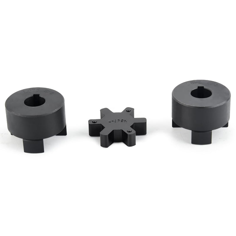 5/8" to 5/8" L075 Flexible 3-Piece L-Jaw Coupling Coupler Set & Rubber Spider for Log Wood Splitter Hybrid Equipment