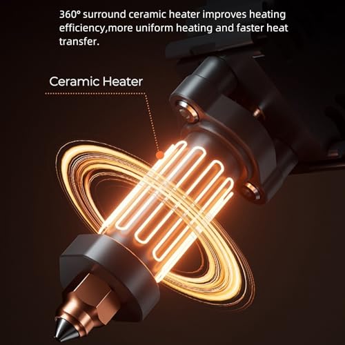 Creality Hi Hotend Ceramic Heating Block Kit, 3D Printer 300℃ High Temperature Resistance Heating Block Kit with Heat Sink and Quick Swap Nozzle for Hi Combo