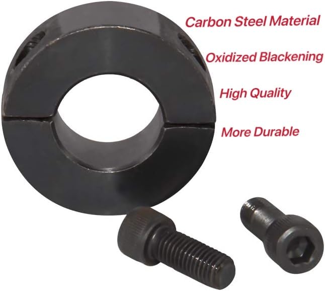 [Australia - AusPower] - 1/4" Shaft Collar Double Split Axle Collar Clamp of Metal Set Screw,4-Pieces 4 1/4" 