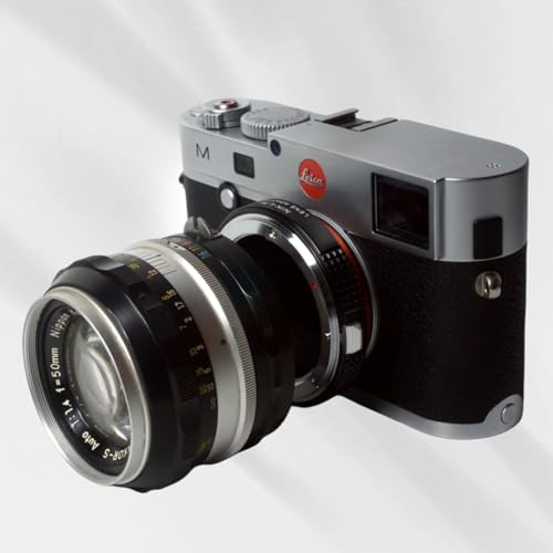 PHOLSY Lens Mount Adapter Compatible with Nikon F Lens and Leica M Camera Nikon F / AI to Leica M