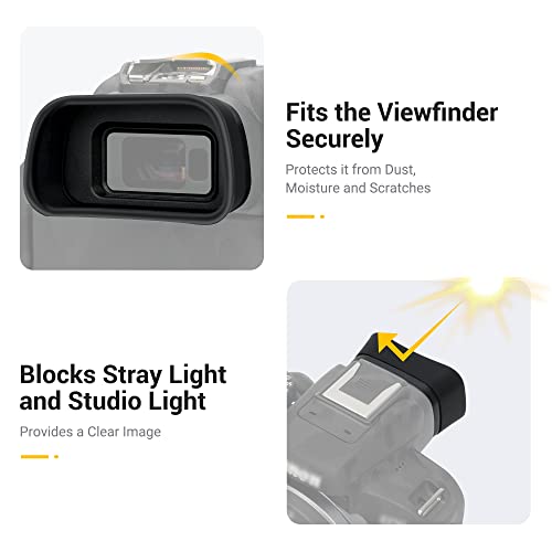 JJC Silicone Eyecup Viewfinder for Canon EOS R10 Camera, Extended Design