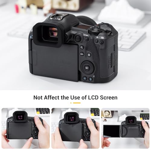 R5II Eyecup + Upgraded Hand Strap: Extended Soft Silicon R5II Eye Cup Eyepiece Viewfinder Cover for Canon EOS R5 Mark II with Upgraded Quick Release Soft Neoprene Camera Hand Wrist Grip Strap