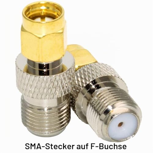 Greluma 2 Sets x 3pcs F Type to SMA Male Female Adapter Coaxial Female SMA F Kit