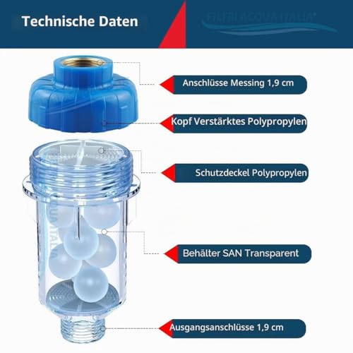 Washing Machine Dishwasher LIMESCALE Filter in Polyphosfat 1 piece (pack of 1)