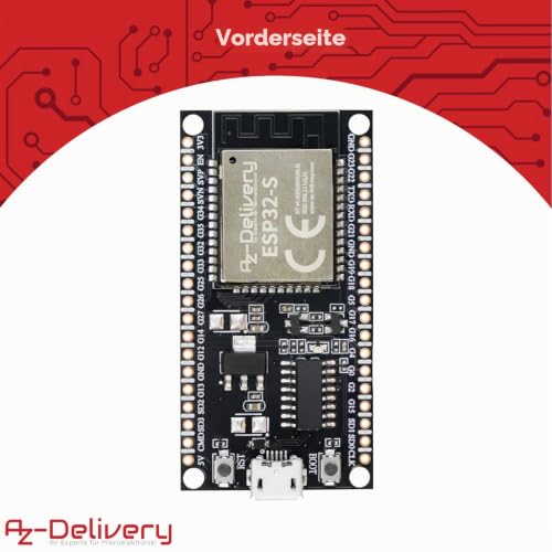 AZDelivery ESP-32S Dev Kit C Unsoldered NodeMCU Module WLAN WiFi Development Board with CH340 (Successor Model to ESP8266) and Compatible with Arduino Includes E-Book ESP32 with CH340 1