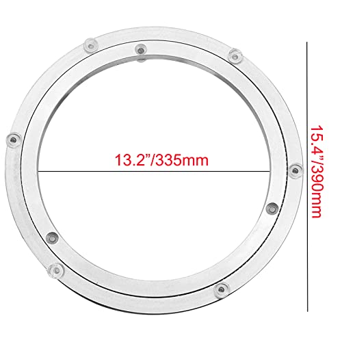 Aluminium Alloy Turntable Bearing, Heavy Duty Swivel Turntable Lazy Susan Rotating Bearing Turntable Round Dining Table Smooth Swivel Plate Hardware, 16" 400mm - 16inch