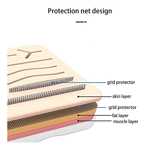 Improved large 3-layer seam pad with wounds for practising sewing - not easy to separate, tear or tear