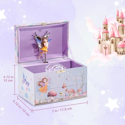ProCase Children's Jewelry Box, Kids Jewelry Organizer with Unicorn for Little Girls, Jewelry Case Gift for Toddler Age 2 3 4 5 6 7 8 -Waltz Waltz