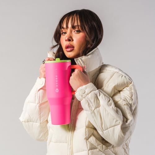 HydroJug Traveler 40oz, Insulated Tumbler with Handle & Straw, Orchid