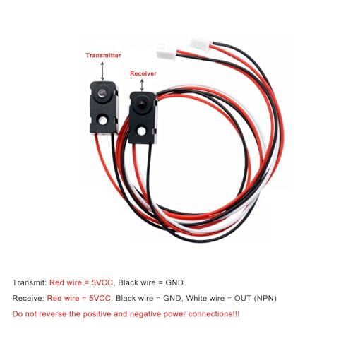Treedix 2 Sets IR Break Beam Sensor 5MM LEDs Counting Module