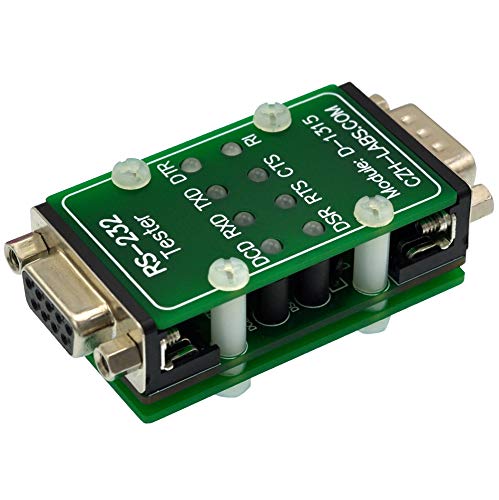 CZH-LABS RS232 LED link tester module with DB9 male to DB9 female connectors