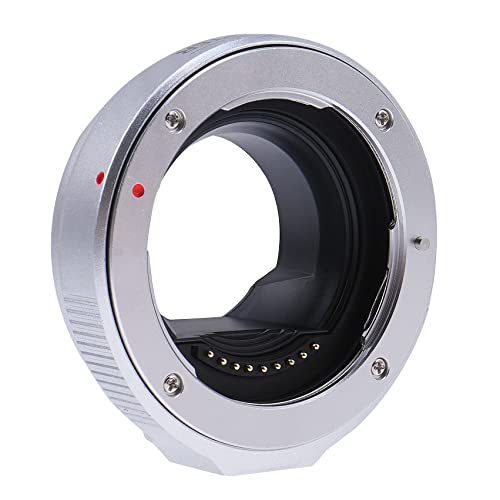 FocusFoto Electronic AF Auto Focus Adapter Ring for Four Thirds 4/3 lens to Olympus PEN Panas0nic Lumix Micro Four Thirds (MFT, M4/3) Mount Mirrorless Camera Body as DMW-MA1 MMF-1 MMF-2 MMF-3 (Silver)