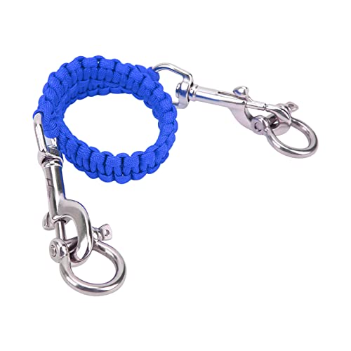 Drfeify Diving Camera Lanyard Retractable Stainless Steel Hook Housing Carry Rope for Underwater Photography Diving Snorkeling Action Cameras (Royal Blue)