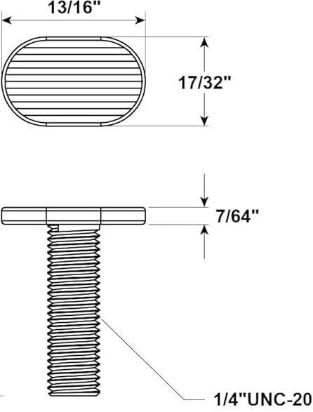 [Australia - AusPower] - USA Made T-Slot Bolts 1/4”-20 Thread Size T-Bolts, 20 Pack (2") 2" 