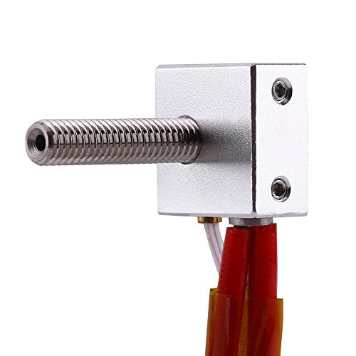 3D Printer Parts Ender MK8 0.02inch Nozzle Extruder Steel Heater Block Assembly Hot End Assembled Compatible with Prusa I3 3D Printer with Line Pipe 30mm and 0.4mm Nozzle