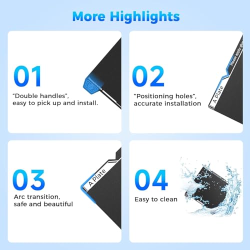 Creality K1 Max Epoxy Resin Build Plate, 315×310mm K2 Pro Spring Steel Bed Plate, Wear Resistance Flexible Print Platform for Creality Ender 3 V3 Plus 3D Printer, Excellent Adhesion, High Flatness Epoxy resin single-sided K1 Max/K2 Pro/Ender-3 V3 Plus