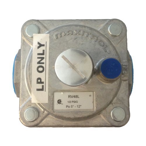 Maxitrol RV48L Liquid Propane Pressure Regulator, 3/4" FPT Thread, 1" In and Out Opening, 1/2 PSIG In, 5"-12" WC Out 3/4" Propane Gas (LP)