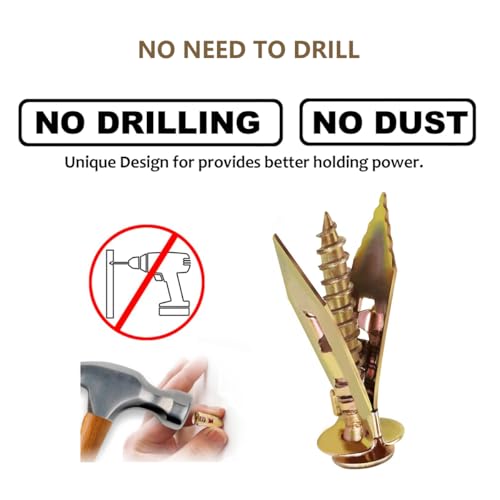 JASEN.NO self-drilling heavy-duty drywall anchors and screws kit, 1.18-inch, 100 pieces