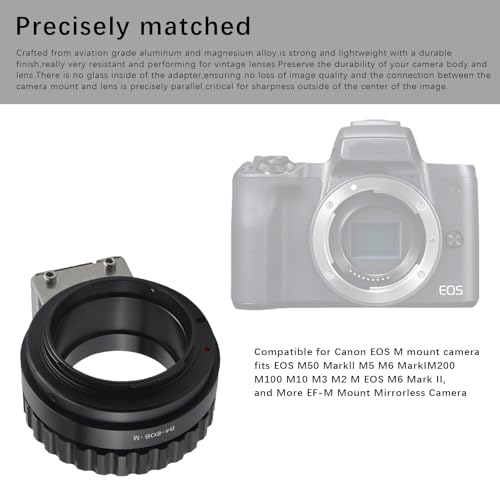 B4-EF M Lens Adapter Compatible with B4 2/3" Broadcast Grade Mount Lens & for EOS-M (EF-M Mount) Camera EF M M2 M3 M5 M6 M10 M50 M100.with Tripod Mount B4-EOS M
