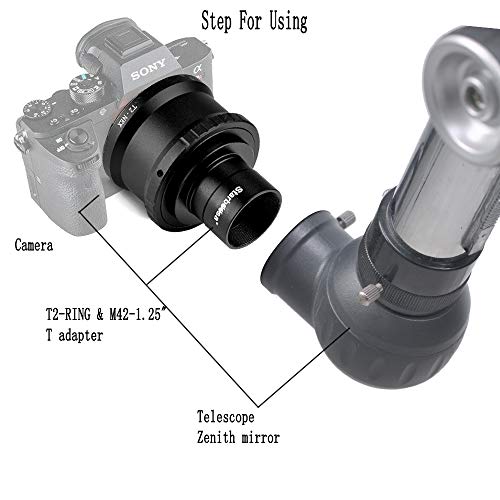 1.25" Telescope T Adapter with T2 Ring for Sony NEX Cameras Camera Adapter Set for Sony NEX