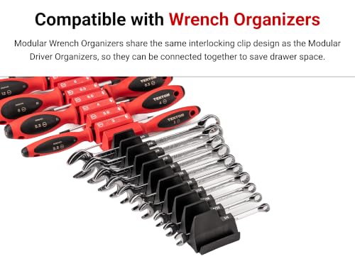 TEKTON ODM91240 red modular driver organizer set with 40 tool trays